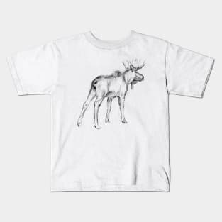 Bull Moose sketch Kids T-Shirt